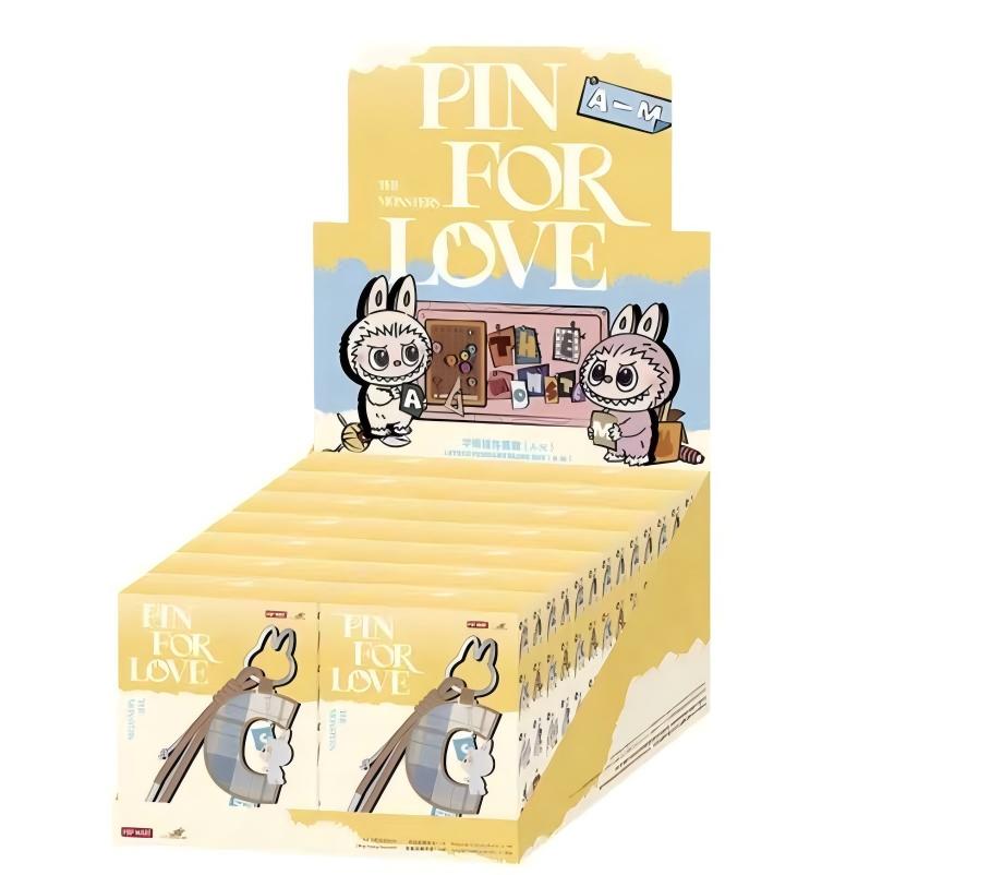 POPMART LABUBU Labubu heart code letter pendant blind box key chain bag hanging A-M