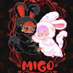 [MIGO Twin Life Limited Edition] 400% Plush Hanging Card Black Night White Day Series Blind Box