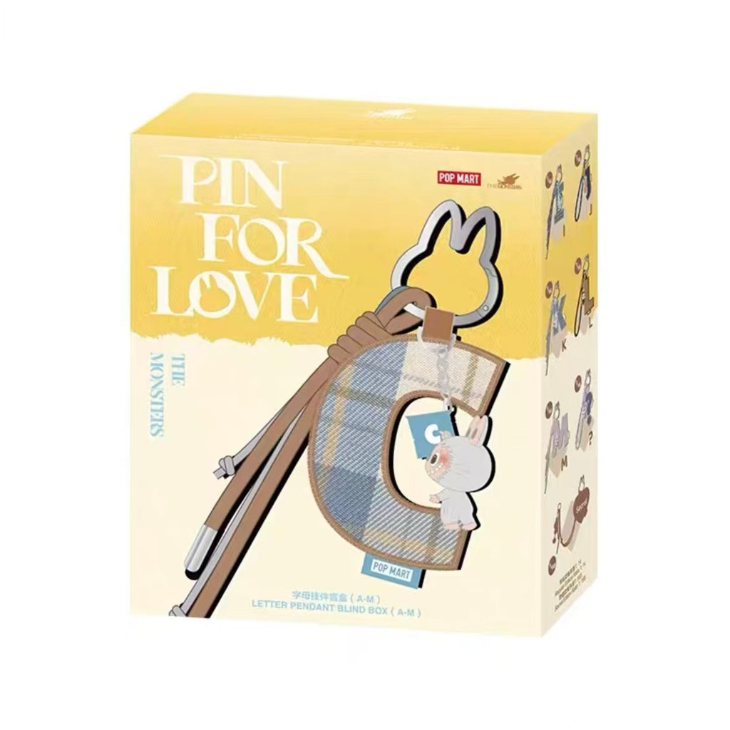 POPMART LABUBU Labubu heart code letter pendant blind box key chain bag hanging A-M