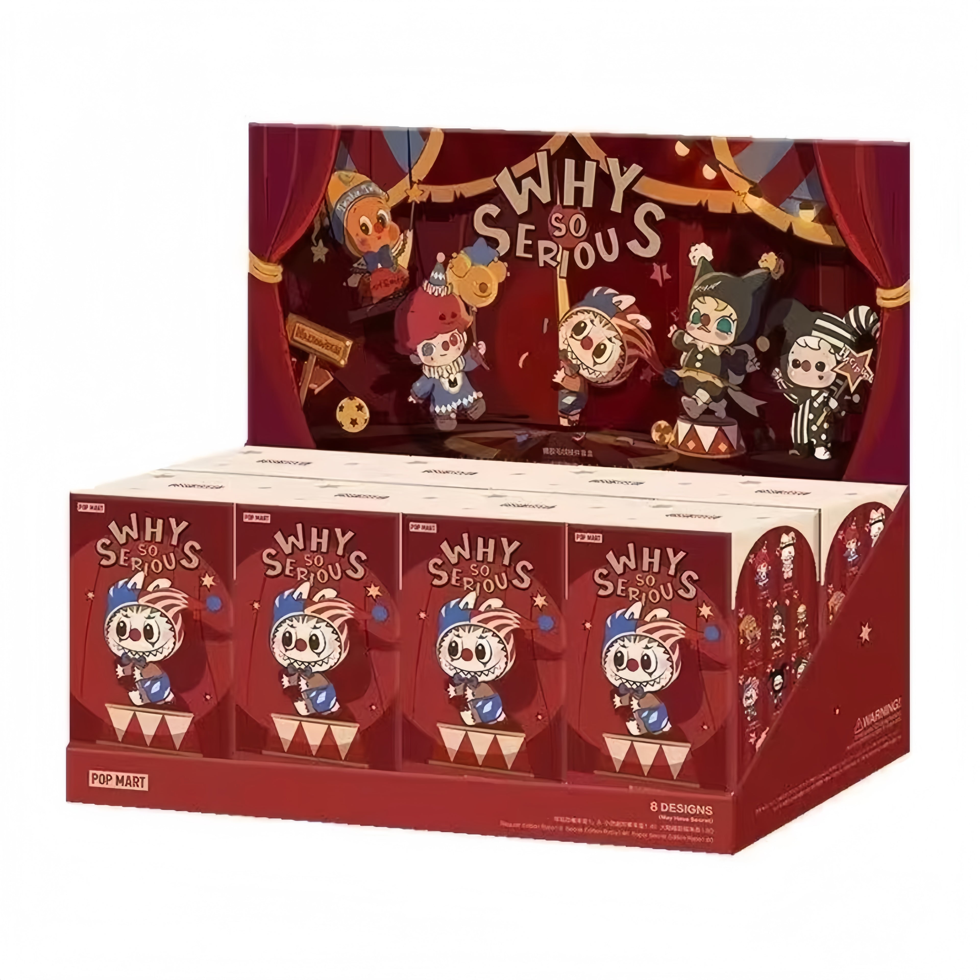 Pop Mart Halloween plush vinyl blind box why so serious dimoo clown authentic Labubu