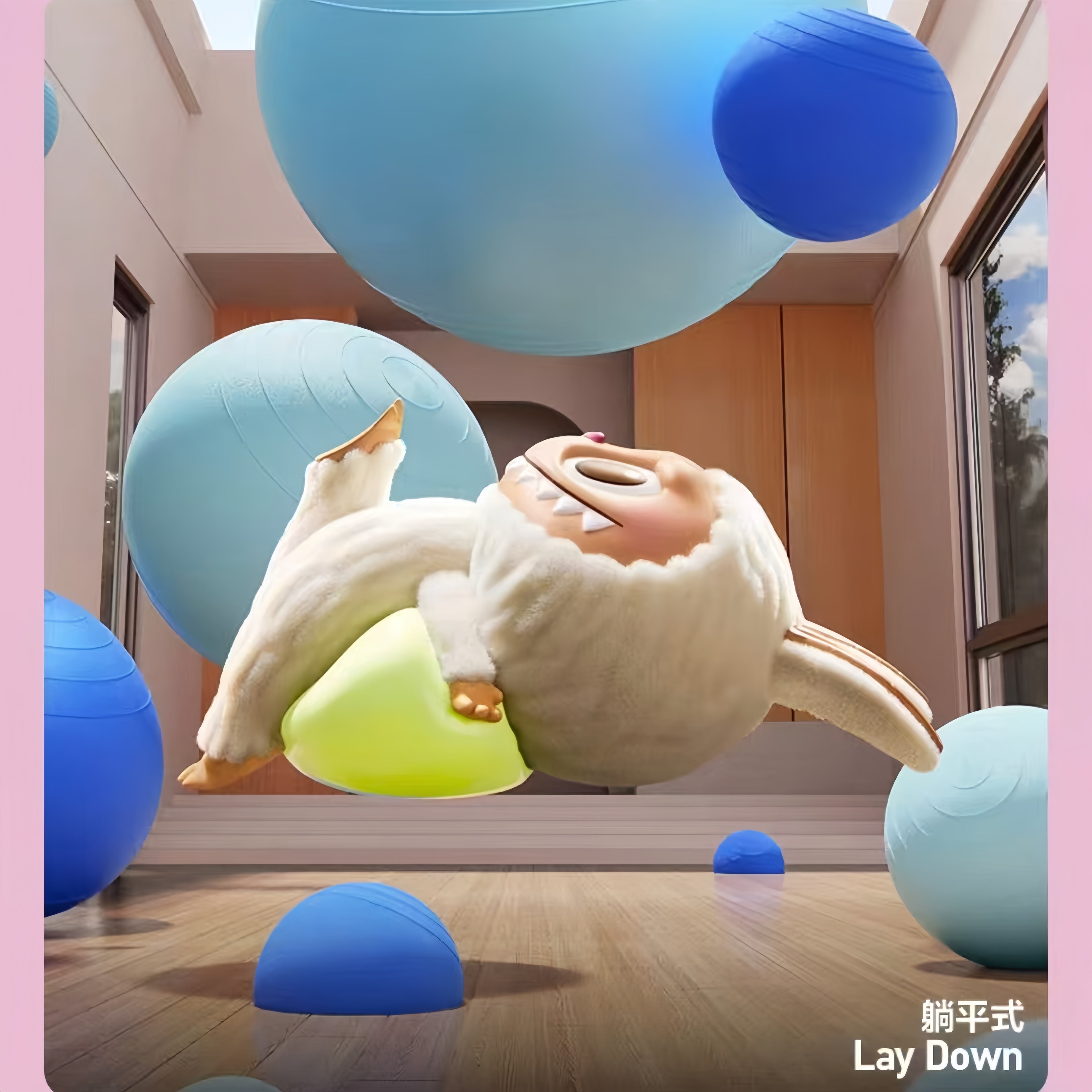 POPMART THE MONSTERS LABUBU Lazy Yoga Series Cute Figure Blind Box