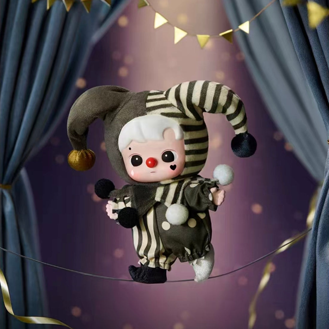 Pop Mart Halloween plush vinyl blind box why so serious dimoo clown authentic Labubu