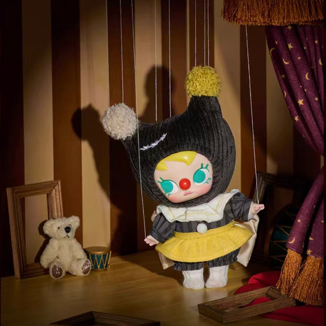 Pop Mart Halloween plush vinyl blind box why so serious dimoo clown authentic Labubu