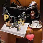 POPMART LABUBU Labubu heart code letter pendant blind box key chain bag hanging A-M