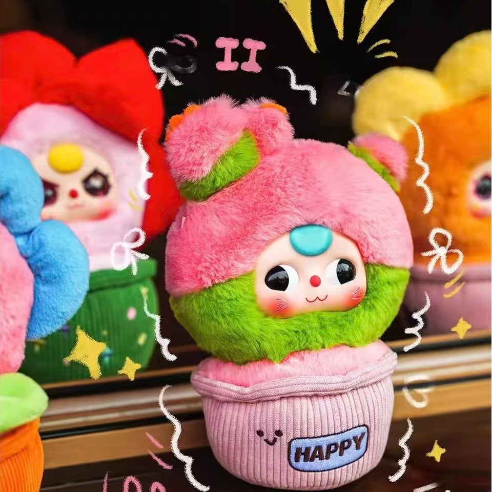 Baby three a pot of small flowers plush series blind box trendy toy doll ornaments gift