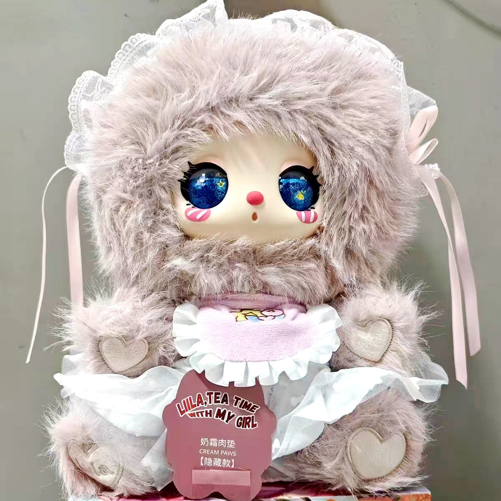 Liila girlfriend afternoon tea 600% V2 large plush blind box trendy toy figurine cute doll
