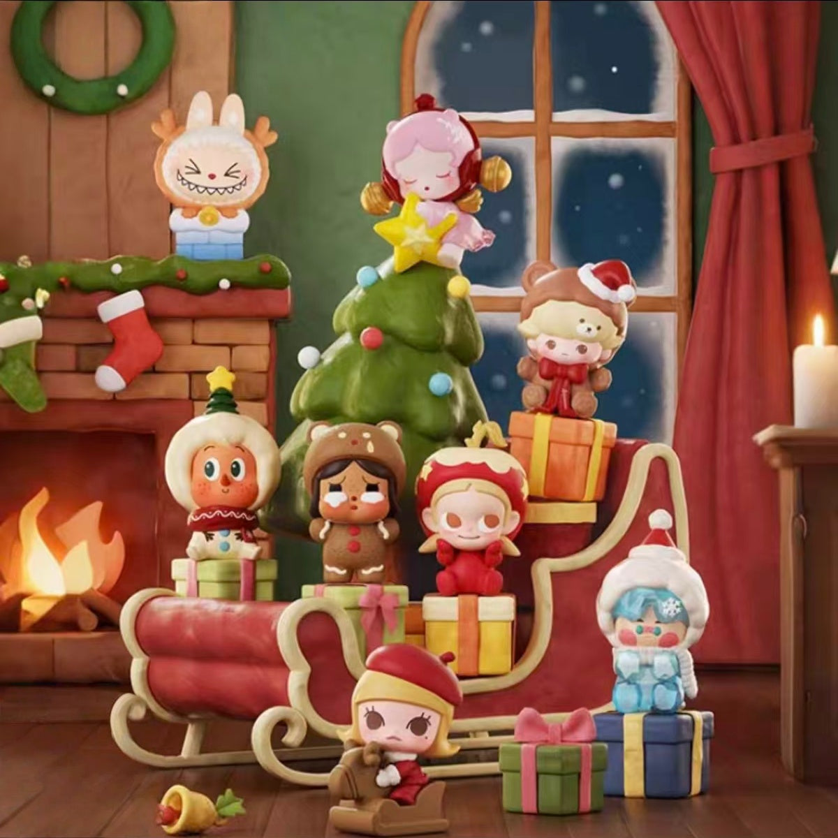POPMART Bubble Cute Christmas Gifts Series of Figurine Sets and Blind Box Gifts