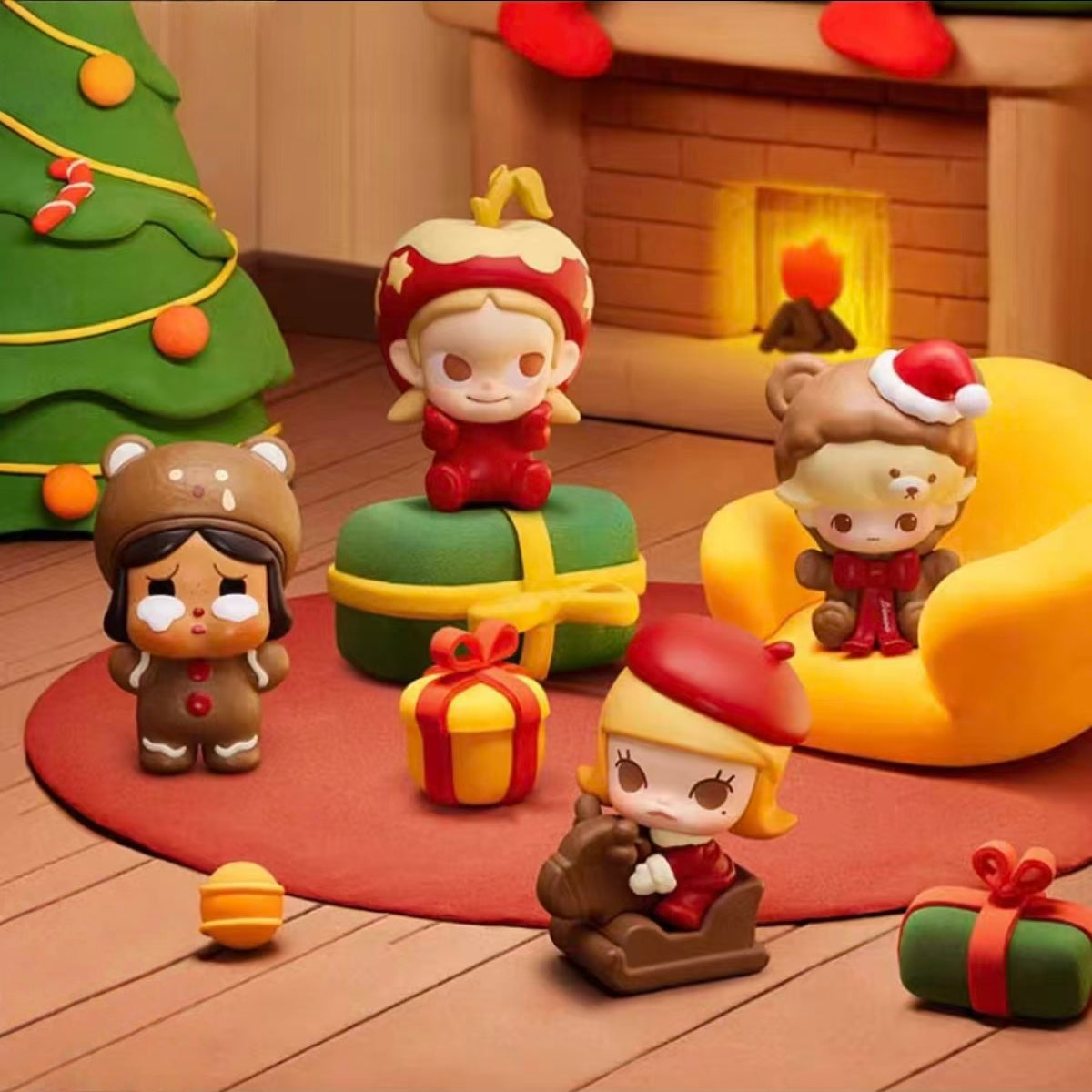 POPMART Bubble Cute Christmas Gifts Series of Figurine Sets and Blind Box Gifts