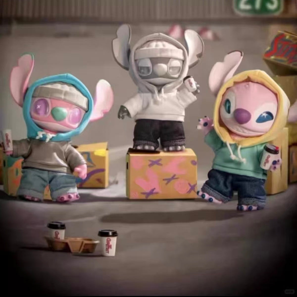 MINISO Disney Stitch GenZ Street Series Blind Box Vinyl Plush Doll Gift