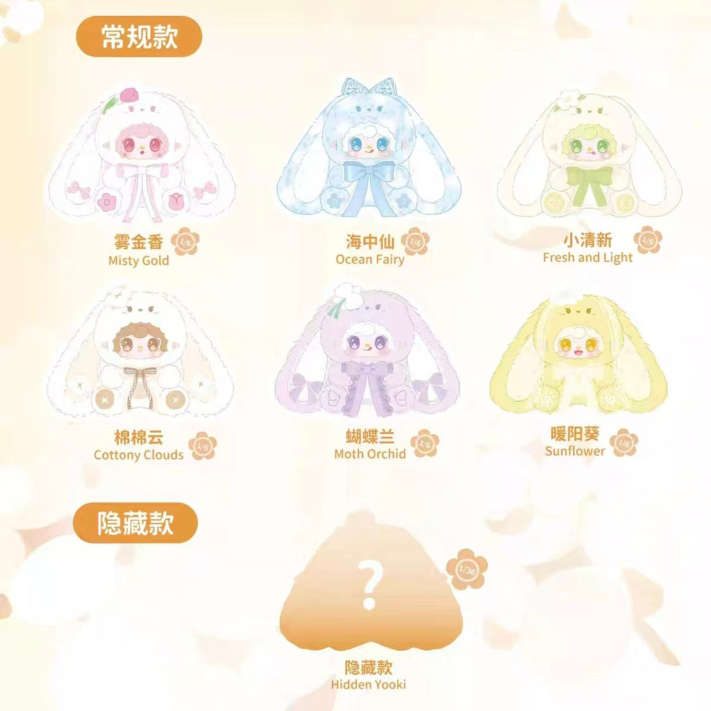 Yooki Oxygen 400% Bunny Florall Fragments Blind Box Plush Toy
