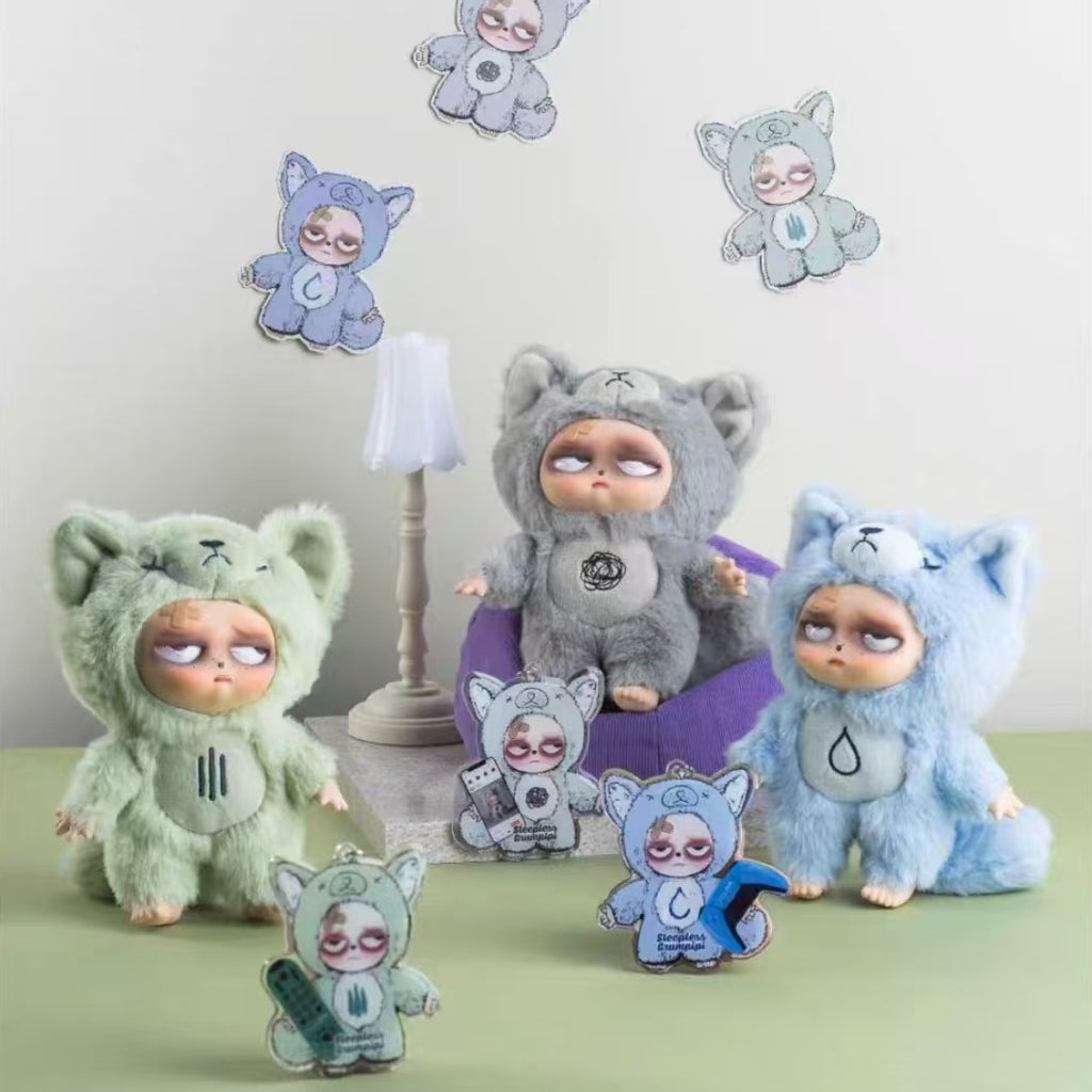 Sleepless Grumpipi Insomnia Runaway Doll Vinyl Plush Blind Box Figurine