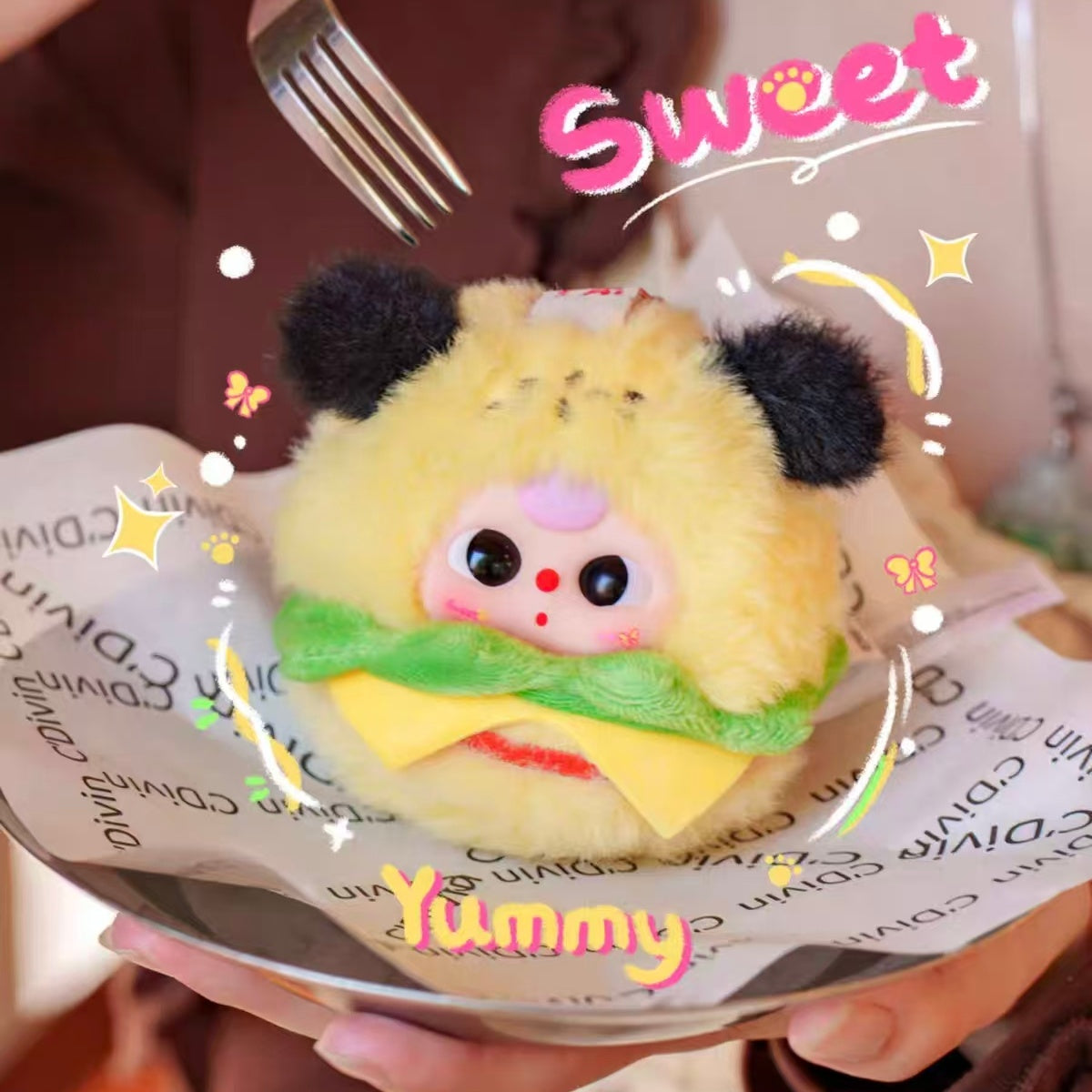 Baby Three Eat Heartily Series Plush Blind Box Cute Doll Bag Charm Gift