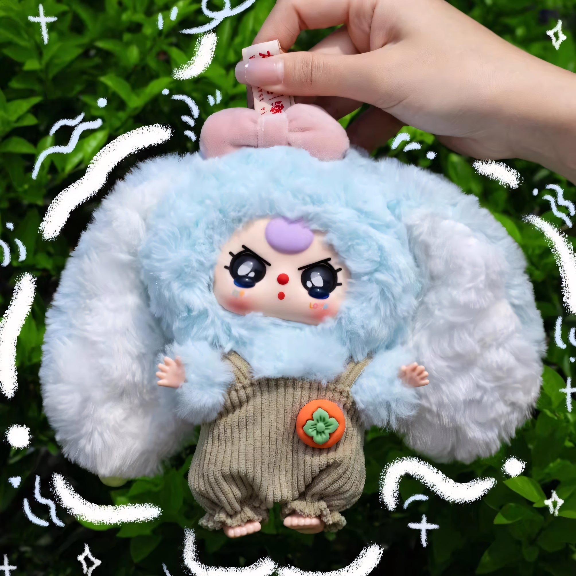 Baby Three official macaron little rabbit second generation blind box plush trendy play girl cute gift