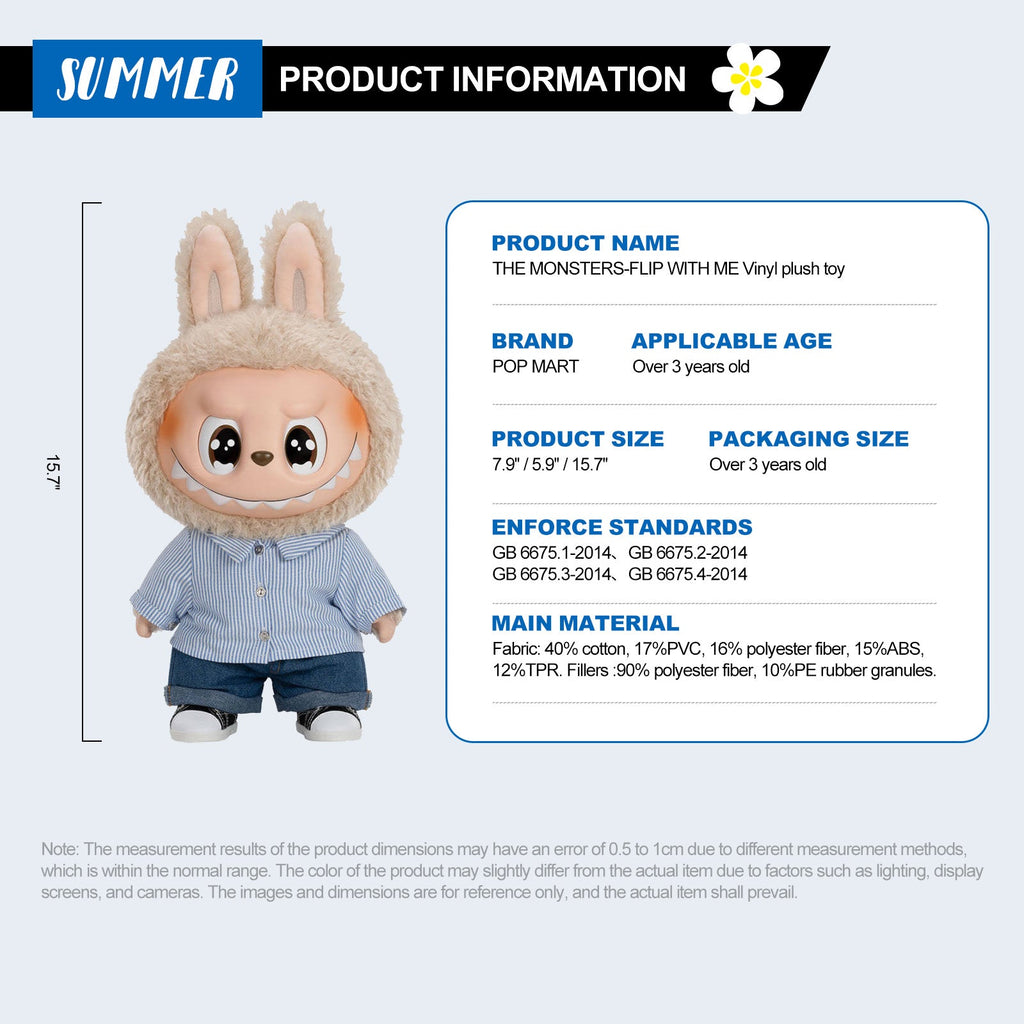 Authentic Pop Mart THE MONSTERS - FLIP WITH ME Vinyl Plush Doll