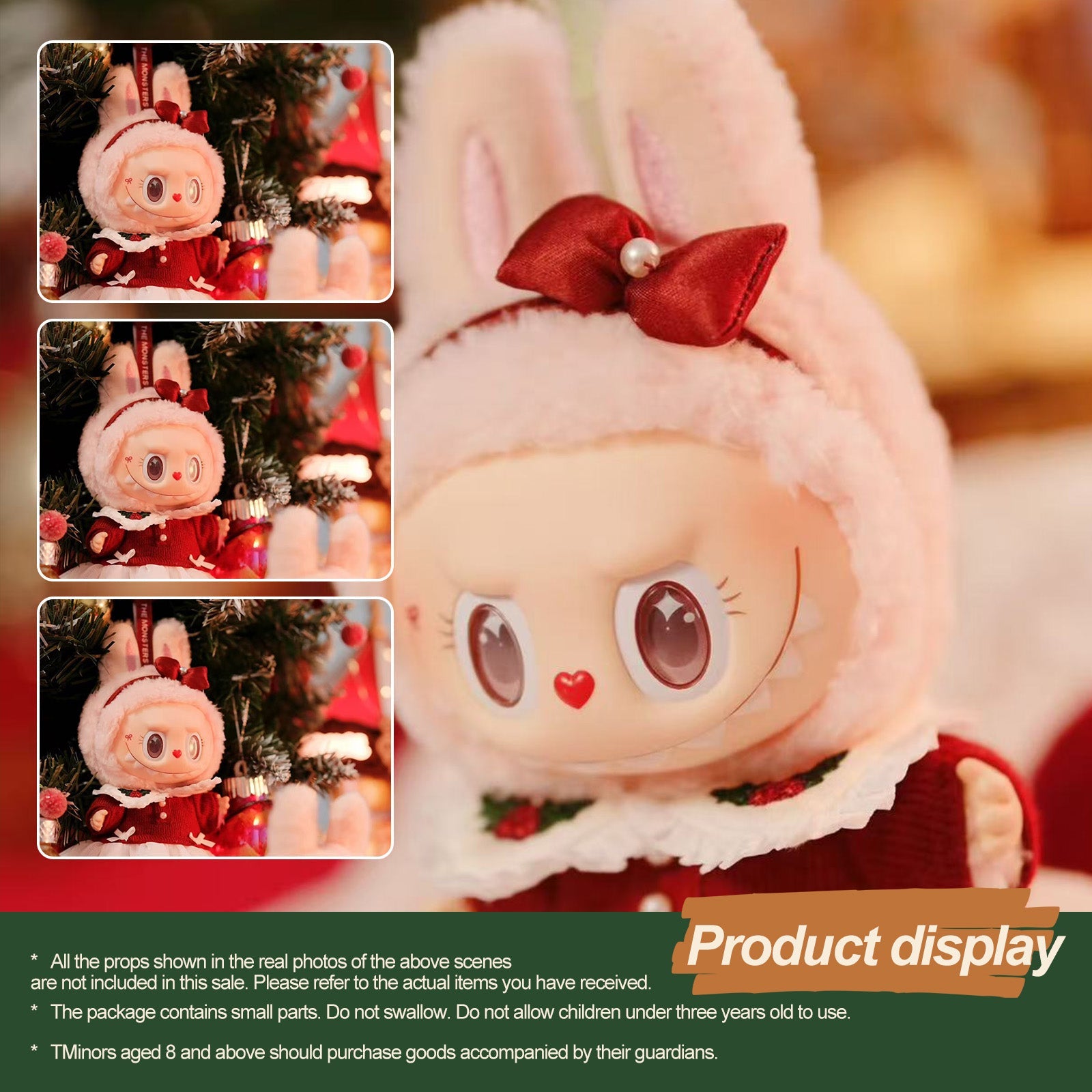 POPMART Mokoko Christmas Limited Edition Sparkling Fairy Tale Series Labubu Vinyl Plush Doll Pendant