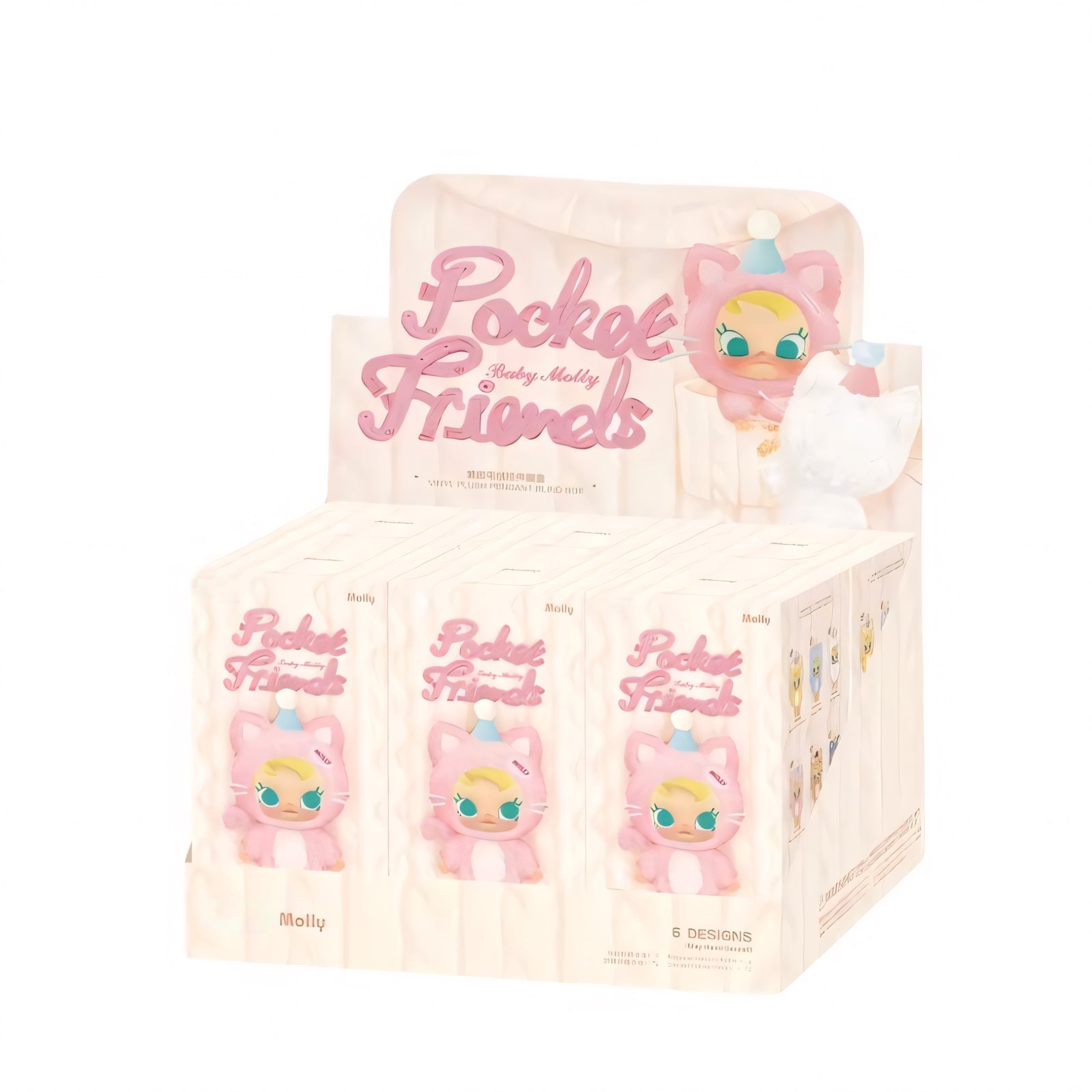 Authentic Baby Molly Pocket Friends Series-Vinyl Plush Pendant