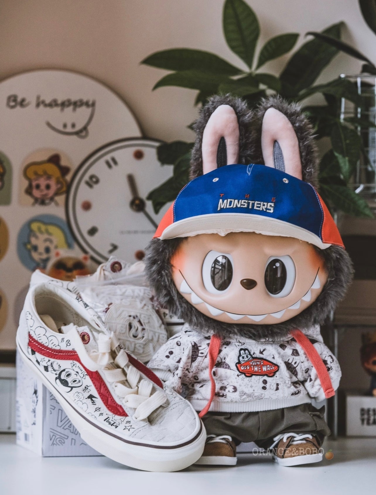 POPMART LABUBU plush toy, a limited edition collaboration with Vans.