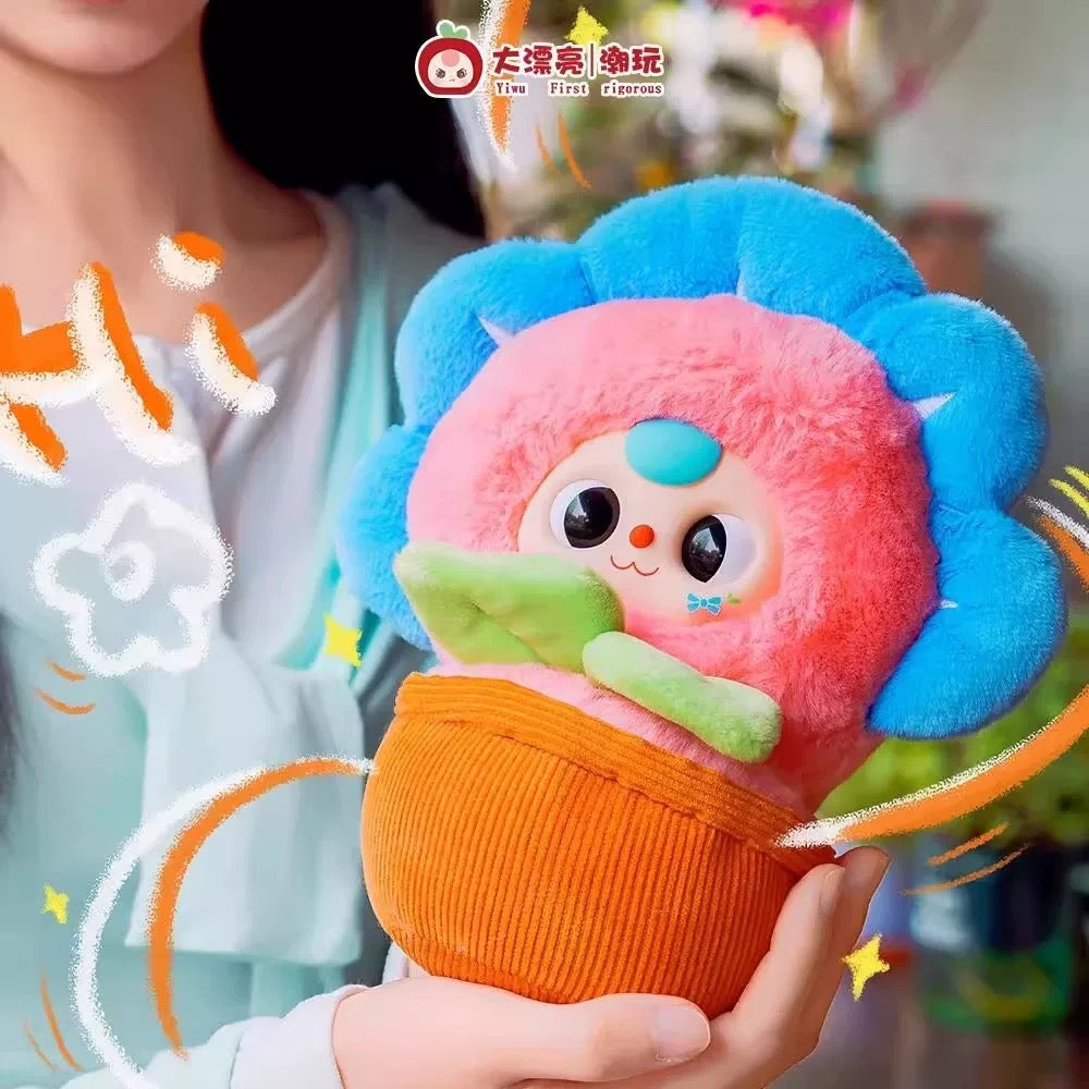 Baby three a pot of small flowers plush series blind box trendy toy doll ornaments gift