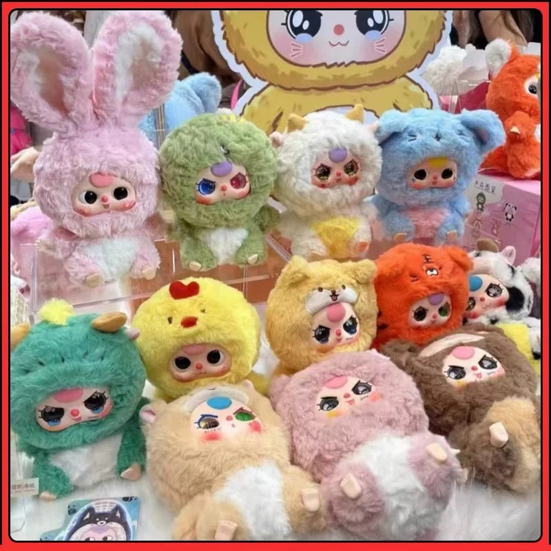 Baby three years old baby three zodiac plush blind box cute doll birthday gift