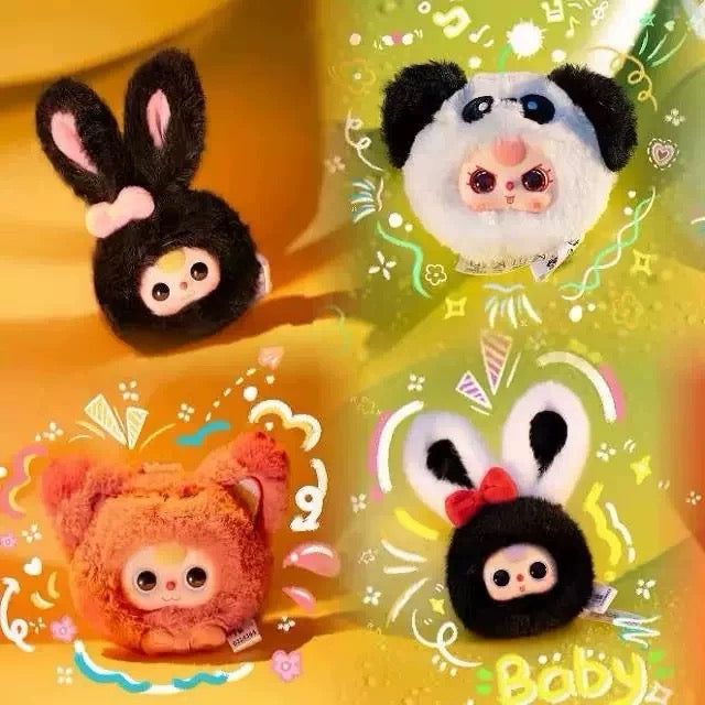 Baby three-year-old mini animal head small plush series trendy blind box