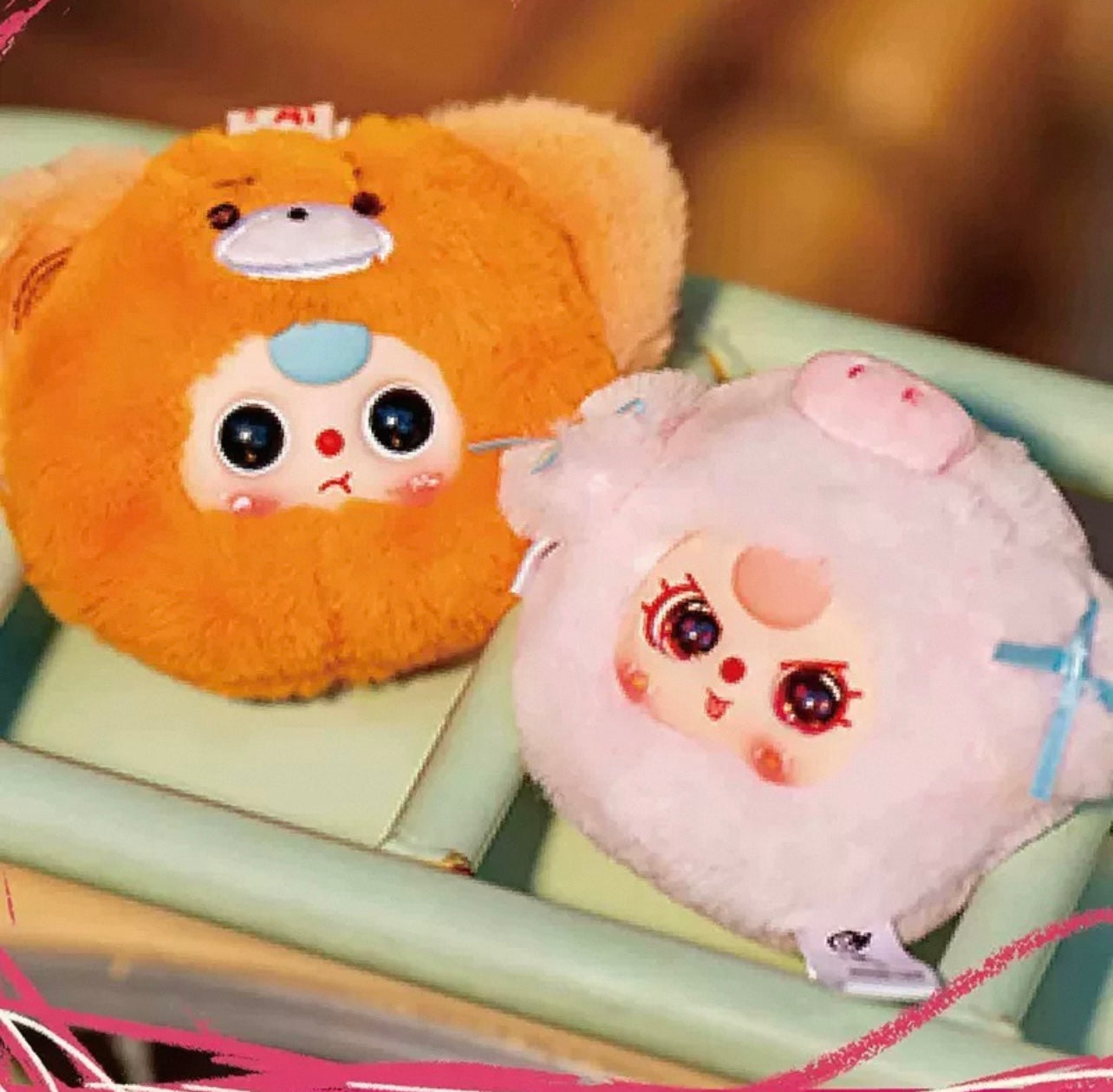 Baby three-year-old mini animal head small plush series trendy blind box