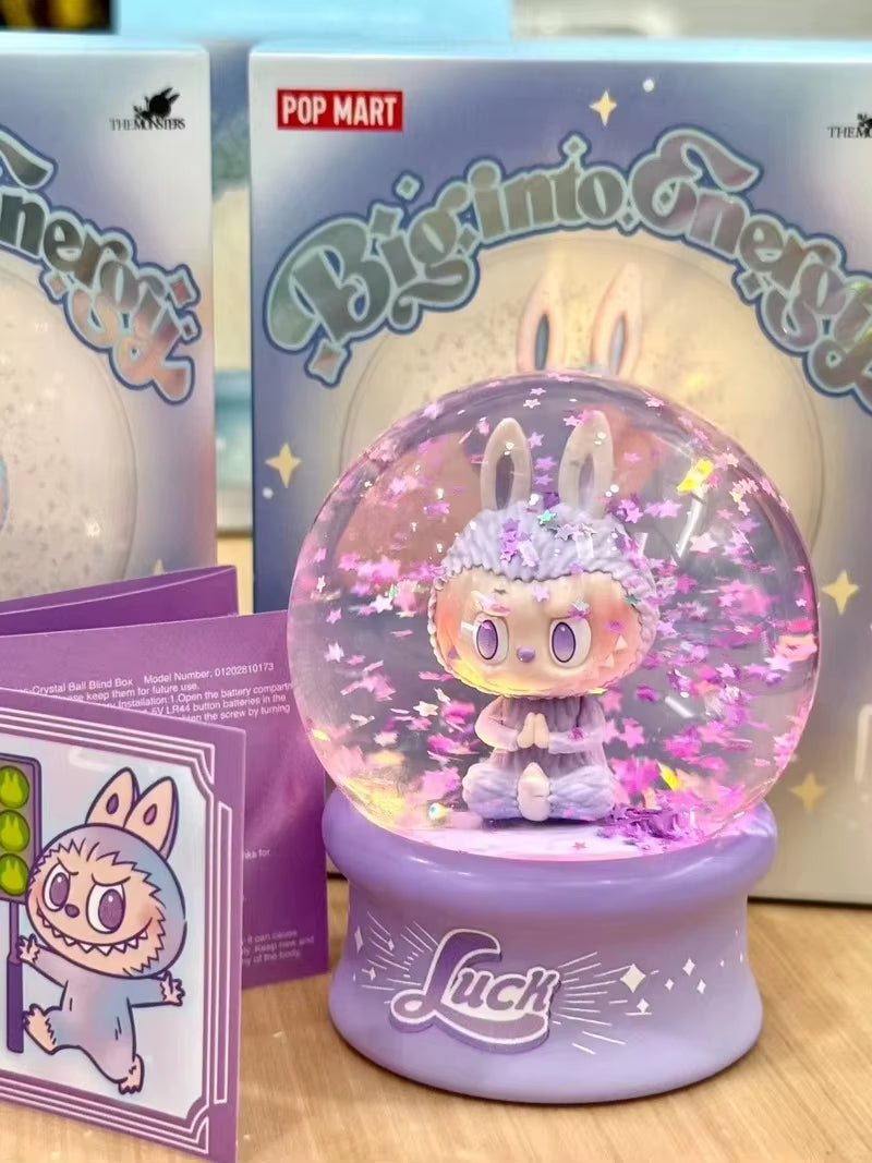 POPMART LABUBU Big Into Energy Crystal Ball Gift Figurine Blind Box