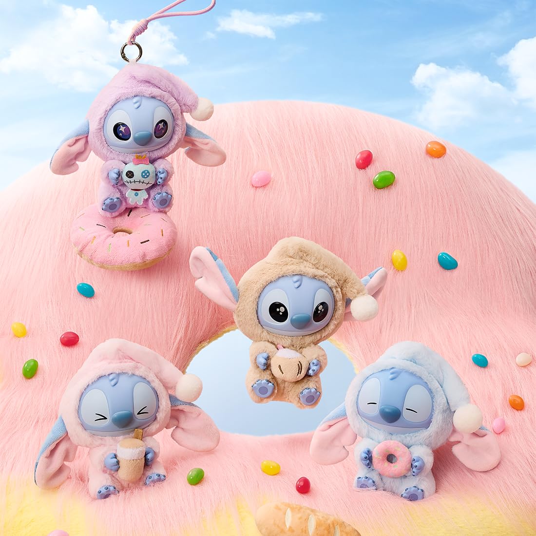 MINISO Disney Stitch Eat Something Before Sleep Series Plush Blind Box Figurines