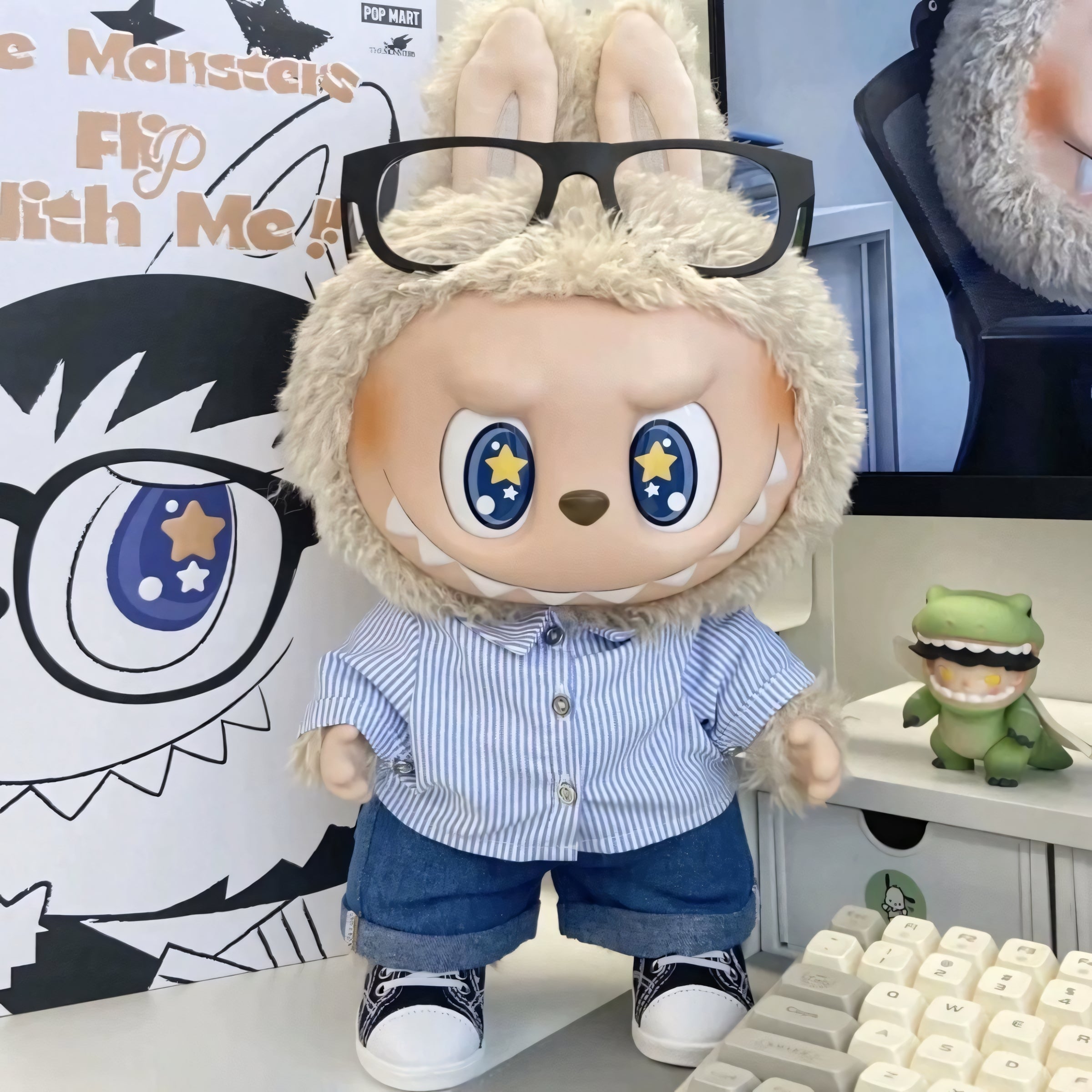 Authentic LABUBU Pop Mart THE MONSTERS - FLIP WITH ME Vinyl Plush