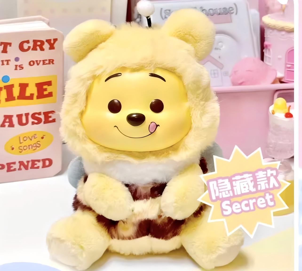 MINISO Disney Winnie the Pooh Naughty Party Blind Box Vinyl Plush Doll Bag Charm