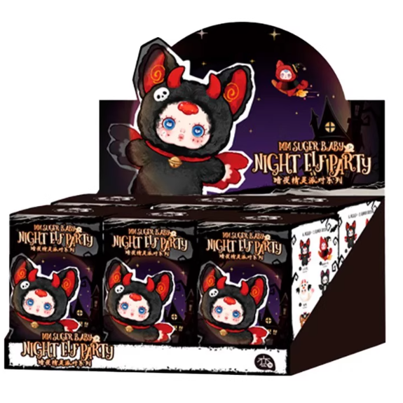 Genuine MMSUGER BABYA Toffee Baby Night Elf Party Series Plush Pendant Blind Box Hand-held Office Doll